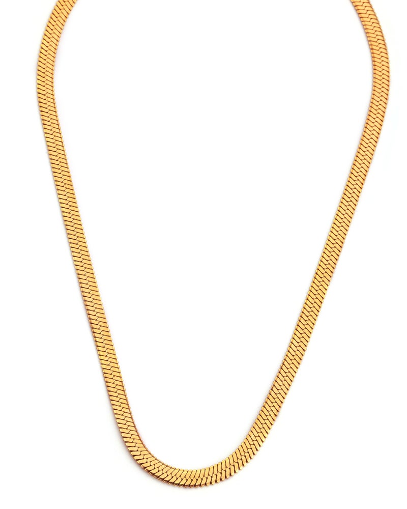 TAAHIRA 18kt G.P Herringbone Necklace - Image 1
